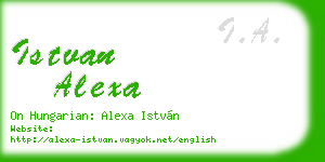 istvan alexa business card